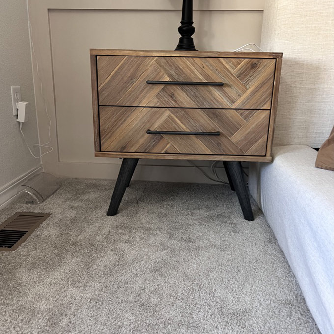 Union Rustic Kayoko 2 - Drawer Solid Wood Nightstand in Oak